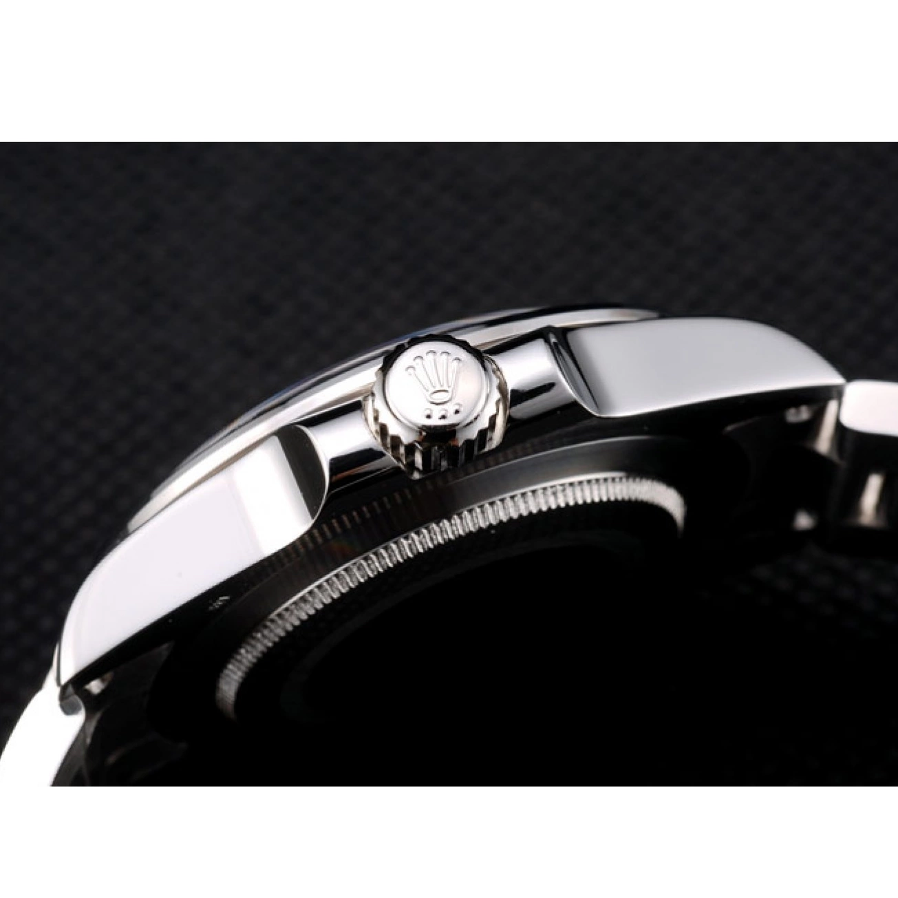 Aaa replica watch Stainless Bezel Dial Steel Black Watch Explorer Rolex 0623